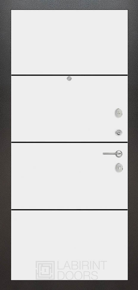 дверь Labirint Silver 25, Цвет "Белый софт" - Image 2