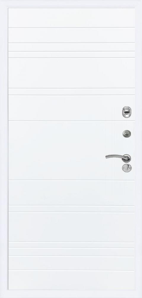 Стальная дверь Практик 3К Белый Line "Силк сноу" - Image 2