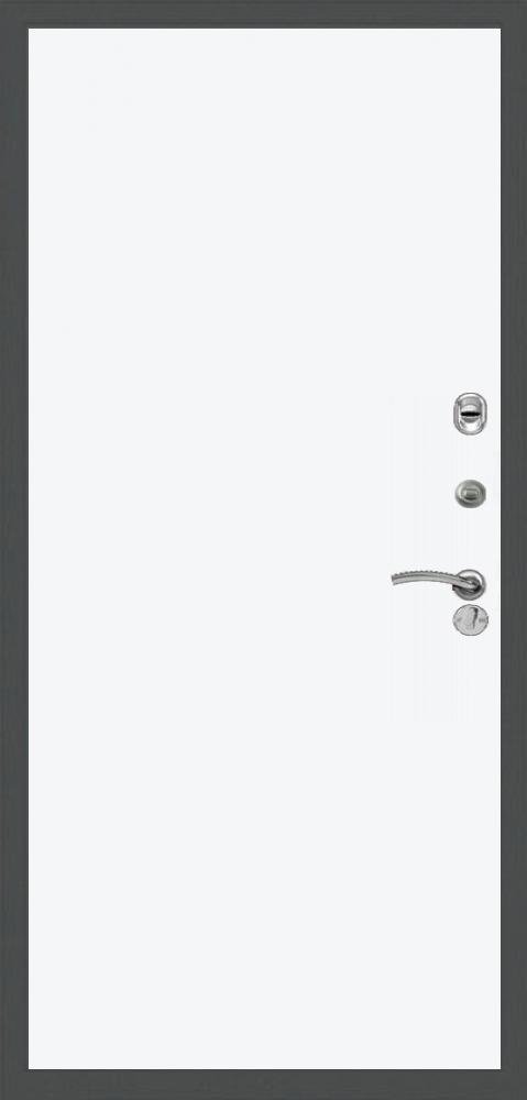 Стальная дверь Практик 3К Черный муар Гладкая (без фрезеровки) "Силк сноу" - Image 2