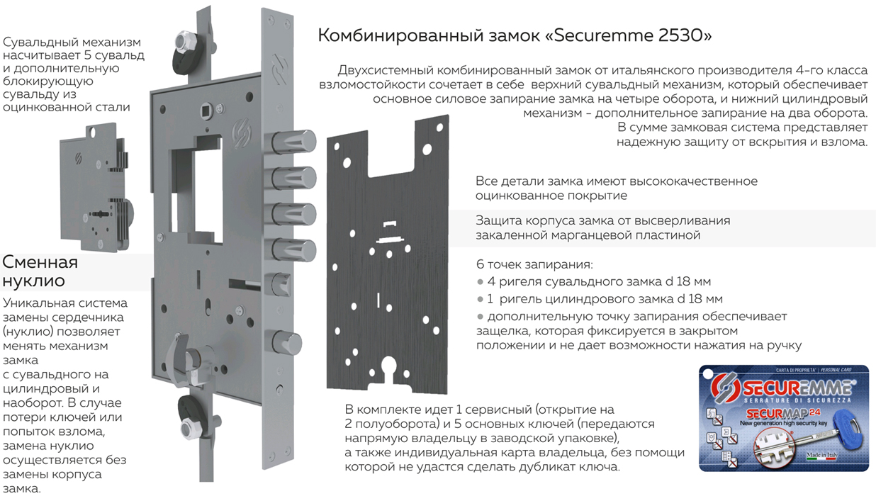 Замок основной: Securemme 2530